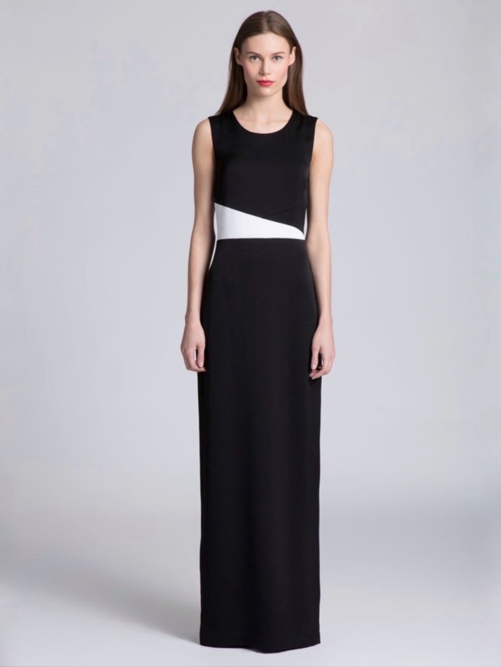 New Shoshanna Midnight Colorblock Maxi Dress Long Gown Size 6